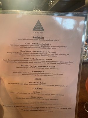 Menu photo 8 The Spring on Main Eureka Springs, AR Menu photo 8 The Spring on Main Eureka Springs, AR