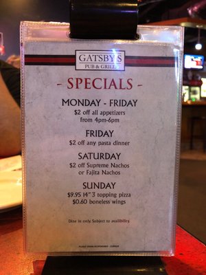 Menu photo 8 Gatsby's Indianapolis, IN Menu photo 8 Gatsby's Indianapolis, IN