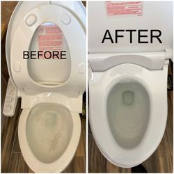 Jessica’s house cleaning - Toilet before and after