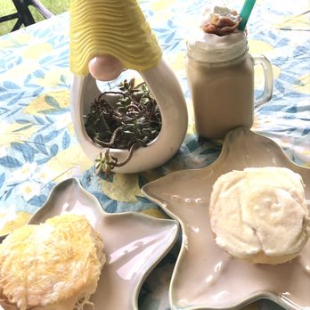 The Ensaymada Project - Breakfast ensaymada and iced coffee in the morning we cut these in half so we can try both of them - Desserts Near Me - Newhall, California The Ensaymada Project - Breakfast ensaymada and iced coffee in the morning we cut these in half so we can try both of them - Desserts Near Me - Newhall, California