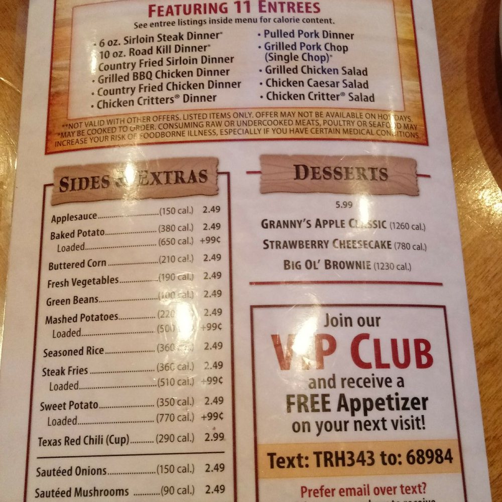 Texas Roadhouse - Early dine & join VIP for a free app (you only have about one week to use it after you sign up juat FYI) - Steakhouses Near Me - Portage, Indiana Texas Roadhouse - Early dine & join VIP for a free app (you only have about one week to use it after you sign up juat FYI) - Steakhouses Near Me - Portage, Indiana