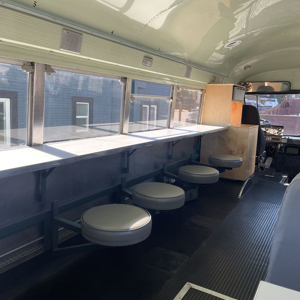 The Crown Cafe - Inside the bus - Coffee & Tea Near Me - Eugene, Oregon The Crown Cafe - Inside the bus - Coffee & Tea Near Me - Eugene, Oregon
