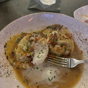 Luce Bar & Kitchen - Been cheek ravioli with crispy onion - American Near Me - San Diego, California Luce Bar & Kitchen - Been cheek ravioli with crispy onion - American Near Me - San Diego, California