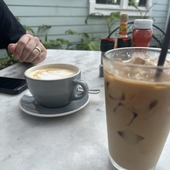 Leeland House - Iced latte + hot vanilla latte - Breakfast & Brunch Near Me - Houston, Texas Leeland House - Iced latte + hot vanilla latte - Breakfast & Brunch Near Me - Houston, Texas