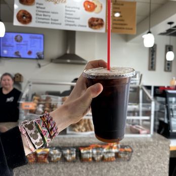 Bagel City Cafe - iced coffee with sugar free vanilla syrup - Coffee & Tea Near Me - Huntington Beach, California