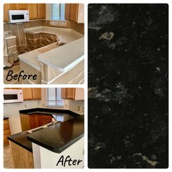 Superior Surface - Old laminate counters resurfaced to look like natural stone quartz in 1 afternoon.