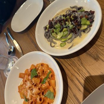 Marmo - PICCOLO RIGATONI (left) Blueberry Bucatini (right) - Italian Near Me - Houston, Texas Marmo - PICCOLO RIGATONI (left) Blueberry Bucatini (right) - Italian Near Me - Houston, Texas