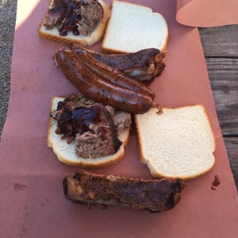 Franklin Barbecue - A little BBQ spread - Barbeque Near Me - Austin, Texas