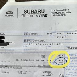 Swift Lube Plus - Repair cost