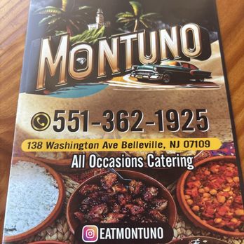 Montuno - Front of restaurant menu - Cuban Near Me - Belleville, New Jersey