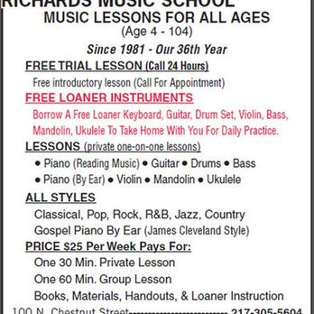 Richard's Music School - untitled - Specialty Schools Near Me - Decatur, Illinois Richard's Music School - untitled - Specialty Schools Near Me - Decatur, Illinois