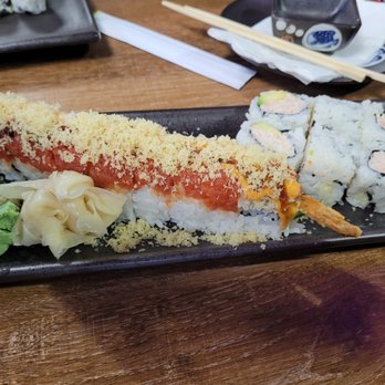 Mj Sushi - Red Dragon roll and California roll. They ran out of salmon skin roll. - Sushi Bars Near Me - Danville, California