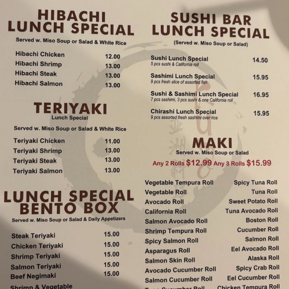 Kumo - Their lunch menu. They have a HUGE menu. All look amazing!!! - Japanese Near Me - Buffalo, New York Kumo - Their lunch menu. They have a HUGE menu. All look amazing!!! - Japanese Near Me - Buffalo, New York
