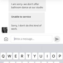 Screenshot of response for request for more information