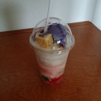 Ginelle's Bakery - Halo halo.. my favorite Filipino dessert drink. I can't believe they serve it here. They even add a cube of flan!! - Bakeries Near Me - Elk Grove, California Ginelle's Bakery - Halo halo.. my favorite Filipino dessert drink. I can't believe they serve it here. They even add a cube of flan!! - Bakeries Near Me - Elk Grove, California
