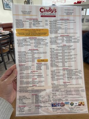 Menu photo 3 Cindy's Restaurant Turlock, CA