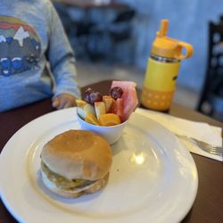 Joe's Diner - Kids Jr cheese burger with fruit