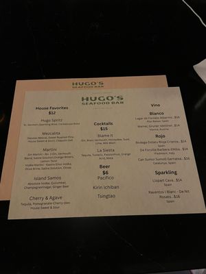 Menu photo 1 Hugo's Seafood Bar Dallas, TX Menu photo 1 Hugo's Seafood Bar Dallas, TX