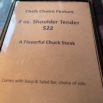 RuBBs Steakhouse - a menu for a restaurant - Steakhouses Near Me - Wisconsin Dells, Wisconsin