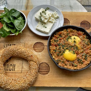 Pasaj - Shakshouka, served with simit and salad - Bakeries Near Me - Toronto, Ontario