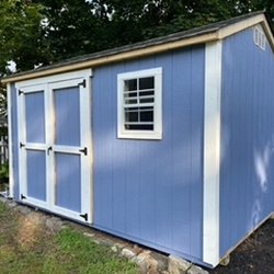 MT ART Shed Repair - He even put in a window, and side vents at the roof line.