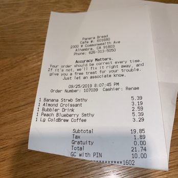 Panera Bread - This is all we ordered. They're not busy - Sandwiches Near Me - Alhambra, California Panera Bread - This is all we ordered. They're not busy - Sandwiches Near Me - Alhambra, California