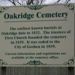Oakridge Cemetery - Sign for Oakridge Cemetery