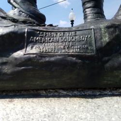 Spirit of the American Doughboy - Winchester - plaque on the cast bronze statue