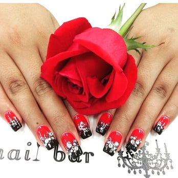 The Nail Bar - Gel manicure ombré with glitter and Swarovski. Thanks Debbie! - Nail Salons Near Me - Burbank, California The Nail Bar - Gel manicure ombré with glitter and Swarovski. Thanks Debbie! - Nail Salons Near Me - Burbank, California