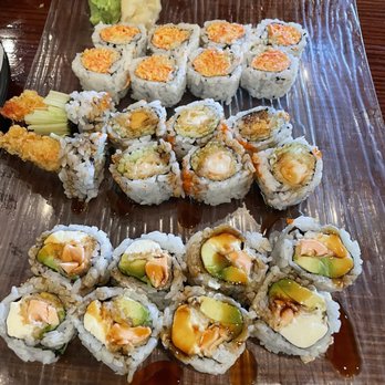 Sushi Garden - Combo 1 Crunchy spicy Krabmeat roll, shrimp tempura roll, salmon Katsu roll - Sushi Bars Near Me - Jacksonville, Florida