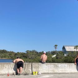 Norfleet Fish Camp - Fishing on the bridge by the store.