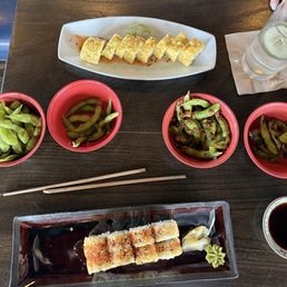 Charred Edamame, Edamame, Hotel Cali, and Crunchy LA Charred Edamame, Edamame, Hotel Cali, and Crunchy LA