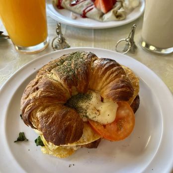 Orange Paris Cafe - Homemade Vegetarian Croissant - Sandwiches Near Me - Costa Mesa, California