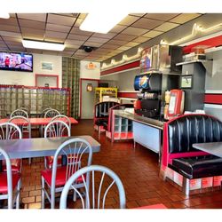 Byron's Hot Dog - Inside Byron's HodDog . Revenswwod. 1701 W Lawrence Ave, Chicago, IL  Hotdogs Italian Beef Burgers Chicken Salads Sandwiches etc. Cool !