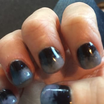TL Nails And Spa - Poor ombré and an example of the cut after it was cleaned up, on my ring finger. - Nail Salons Near Me - Puyallup, Washington TL Nails And Spa - Poor ombré and an example of the cut after it was cleaned up, on my ring finger. - Nail Salons Near Me - Puyallup, Washington