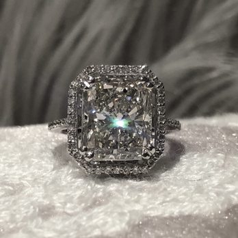 Kami's Jewelry - Radiant cut with pave halo Kami had set for me in one day. - Jewelry Near Me - Los Angeles, California