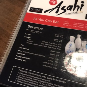 Sushi Asahi - Drink menu and prices - Sushi Bars Near Me - Riverside, California Sushi Asahi - Drink menu and prices - Sushi Bars Near Me - Riverside, California