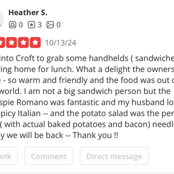 Croft Kitchen - Another yelp censored review! Thanks for all the love! - American Near Me - Fredericksburg, Texas