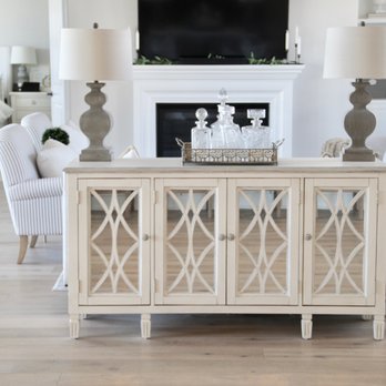 All Floors & Finishes - a living room with white furniture and a fireplace - Flooring Near Me - Poway, California All Floors & Finishes - a living room with white furniture and a fireplace - Flooring Near Me - Poway, California