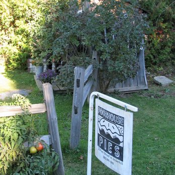 Poorhouse Pies - This would be the sign at the curb ... or where the curb ought to be!  Park here. - Bakeries Near Me - Underhill, Vermont