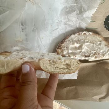 Space City Bagels - Plain bagel with allegedly strawberry cream cheese - Bagels Near Me - Houston, Texas Space City Bagels - Plain bagel with allegedly strawberry cream cheese - Bagels Near Me - Houston, Texas
