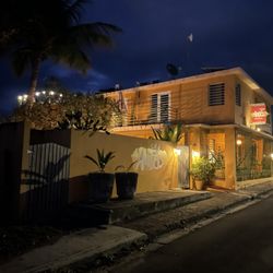 Casa De Amistad - at night from the street