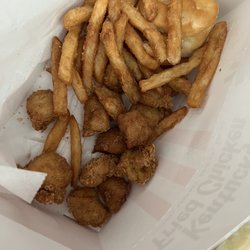 KFC - The new nuggets which are small dry hard chicken chunks. Do not order completely disgusting