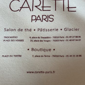 Carette - Address and location info - Tea Rooms Near Me - Paris, 75