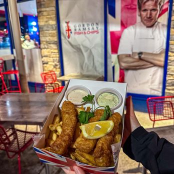 Gordon Ramsay Fish & Chips - Fish and chips with southwest ranch and tartar sauce - Fish & Chips Near Me - Orlando, Florida Gordon Ramsay Fish & Chips - Fish and chips with southwest ranch and tartar sauce - Fish & Chips Near Me - Orlando, Florida