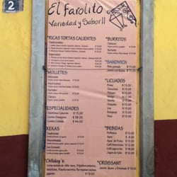 El Farolito - Menú