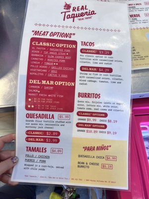 Menu photo 3 Real Taqueria Holladay, UT