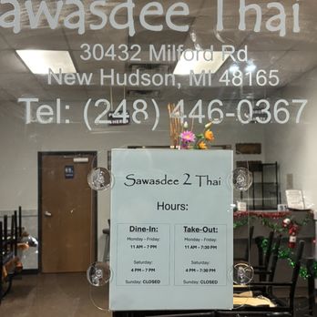 Sawasdee 2 - New hours and phone # - Thai Near Me - New Hudson, Michigan Sawasdee 2 - New hours and phone # - Thai Near Me - New Hudson, Michigan