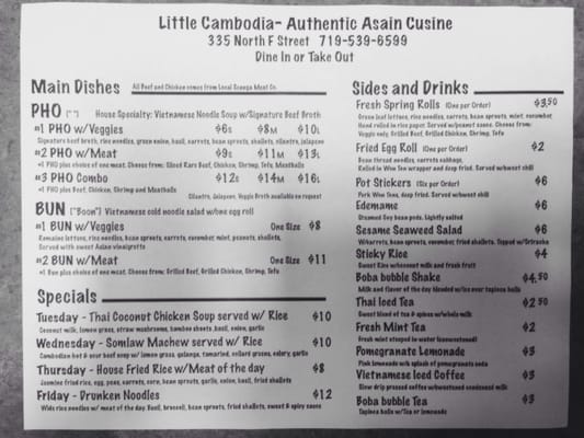 Menu photo 5 Little Cambodia Salida, CO Menu photo 5 Little Cambodia Salida, CO