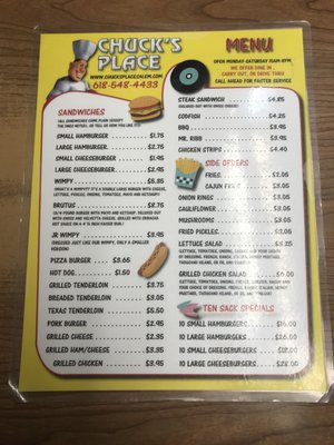 Menu photo 7 Chuck's Place Salem, IL